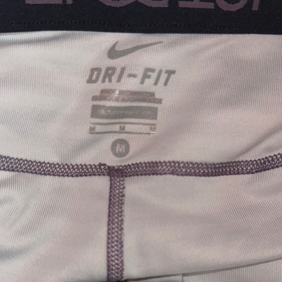 Nike Black and Purple Leggings with Reflective Accents - Picture 9 of 9